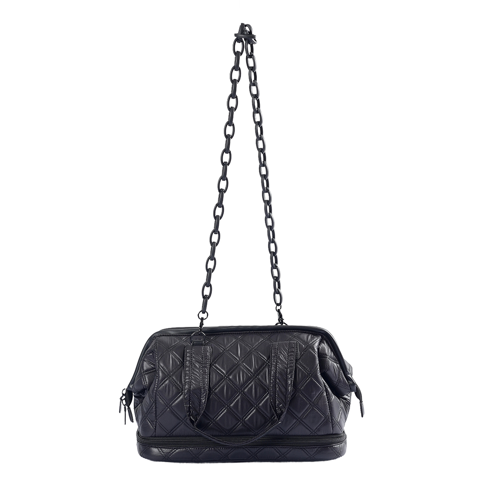 Büyük kapasiteli kabarık duffle haftasonu çantası unisex spor salonu çantası